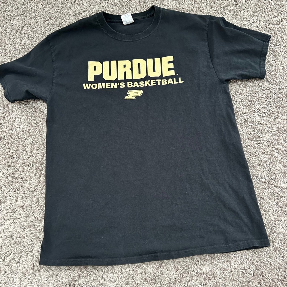 Purdue Womens‎ Basketball T Shirt Port & Company Core Cotton Large L